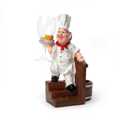 Foodie Chef Figurine Resin Bottle Holder Set (Step Down)