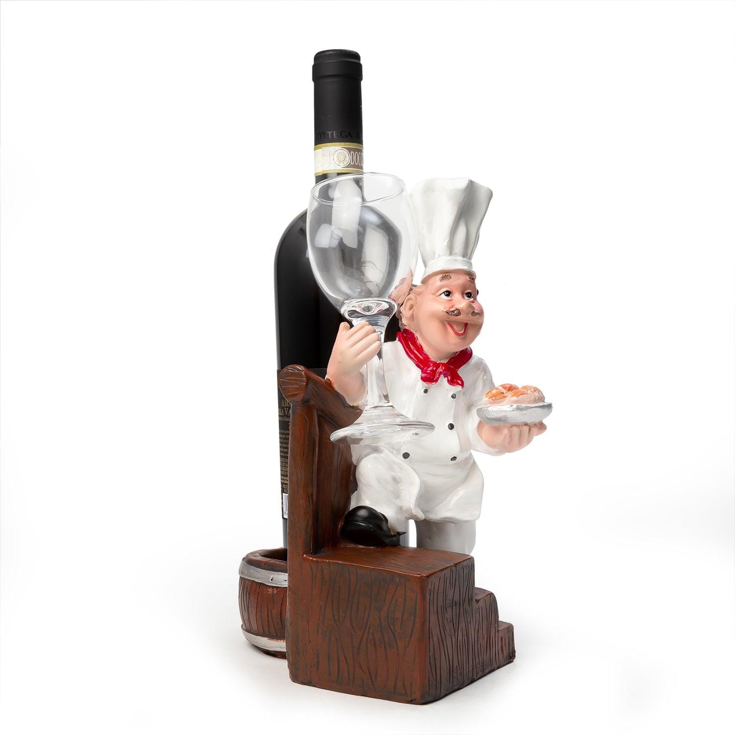 Foodie Chef Figurine Resin Bottle Holder Set (Step Up)