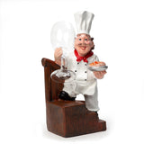 Foodie Chef Figurine Resin Bottle Holder Set (Step Up)