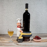 Foodie Chef Figurine Resin Bottle Holder Set (Cheese Churner)