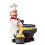 Foodie Chef Figurine Resin Bottle Holder Set (Cheese Churner)