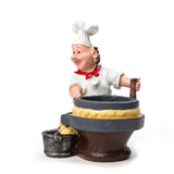 Foodie Chef Figurine Resin Bottle Holder Set (Cheese Churner)