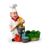 Foodie Chef Figurine Resin Bottle Holder Set (Water Pump)