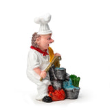 Foodie Chef Figurine Resin Bottle Holder Set (Water Pump)