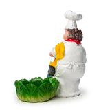 Foodie Chef Figurine Resin Bottle Holder Set (Water Pump)