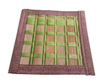 Natural Bamboo Coaster (Brown & Green) (Pack of 6)