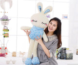 Illuminating 7 Color LED Light Bunny Plush Pillow (Blue)
