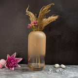Champagne Powder Frosted Round Vase (Tall)
