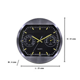 Aluminium Chronograph Racing Wall Clock (Silver & Black)