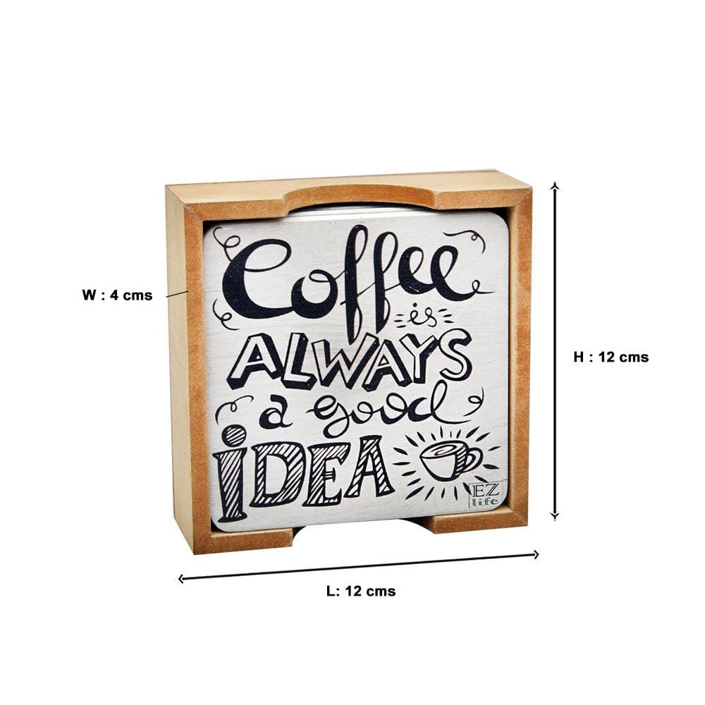 Coffee Ideas - 6 Coaster with Holder Set