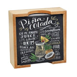 Pina Colada - 6 Coaster with Holder Set