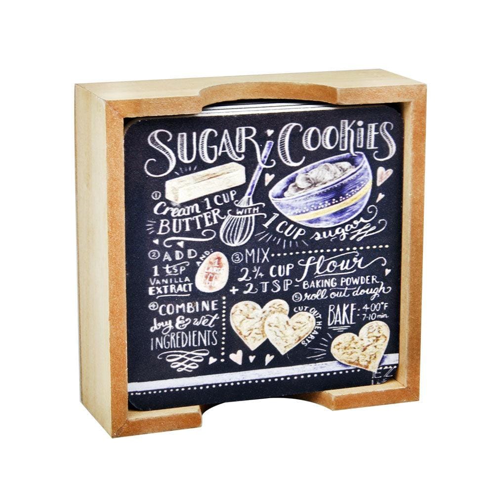 Sugar Cookies - 6 Coaster with Holder Set