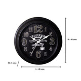 Classic Decorative Coffee Lover Wall Clock (Black)