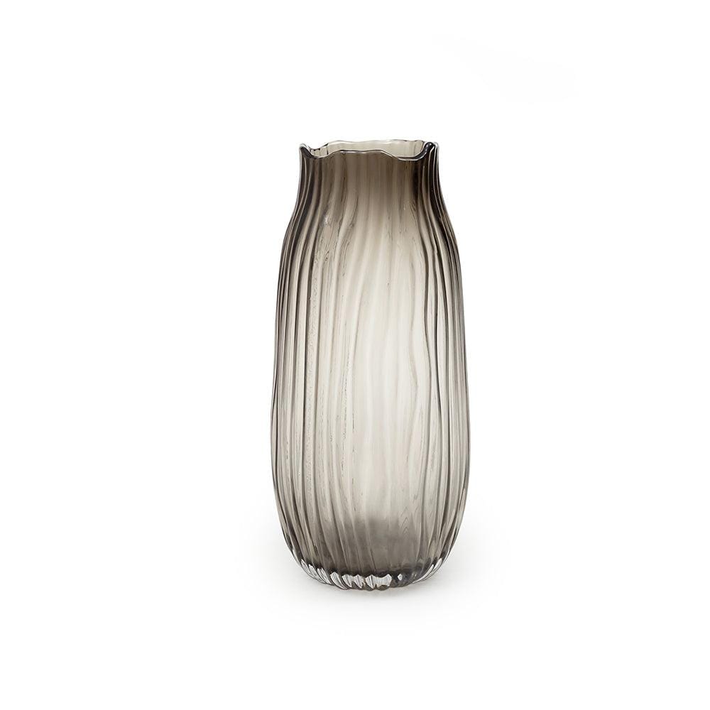 Gray Gradient Crystal Glass Vase (Broad)