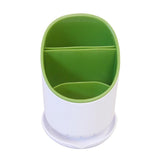 Cutlery Drainer & Organizer Kitchen Set (White and Green)