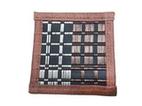 Natural Bamboo Coaster (Dark Brown & Silvery White) (Pack of 6)