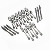 Aspa Dark 24 Piece Stainless Steel Cutlery Set in Classy Gift Box (Black Plated)