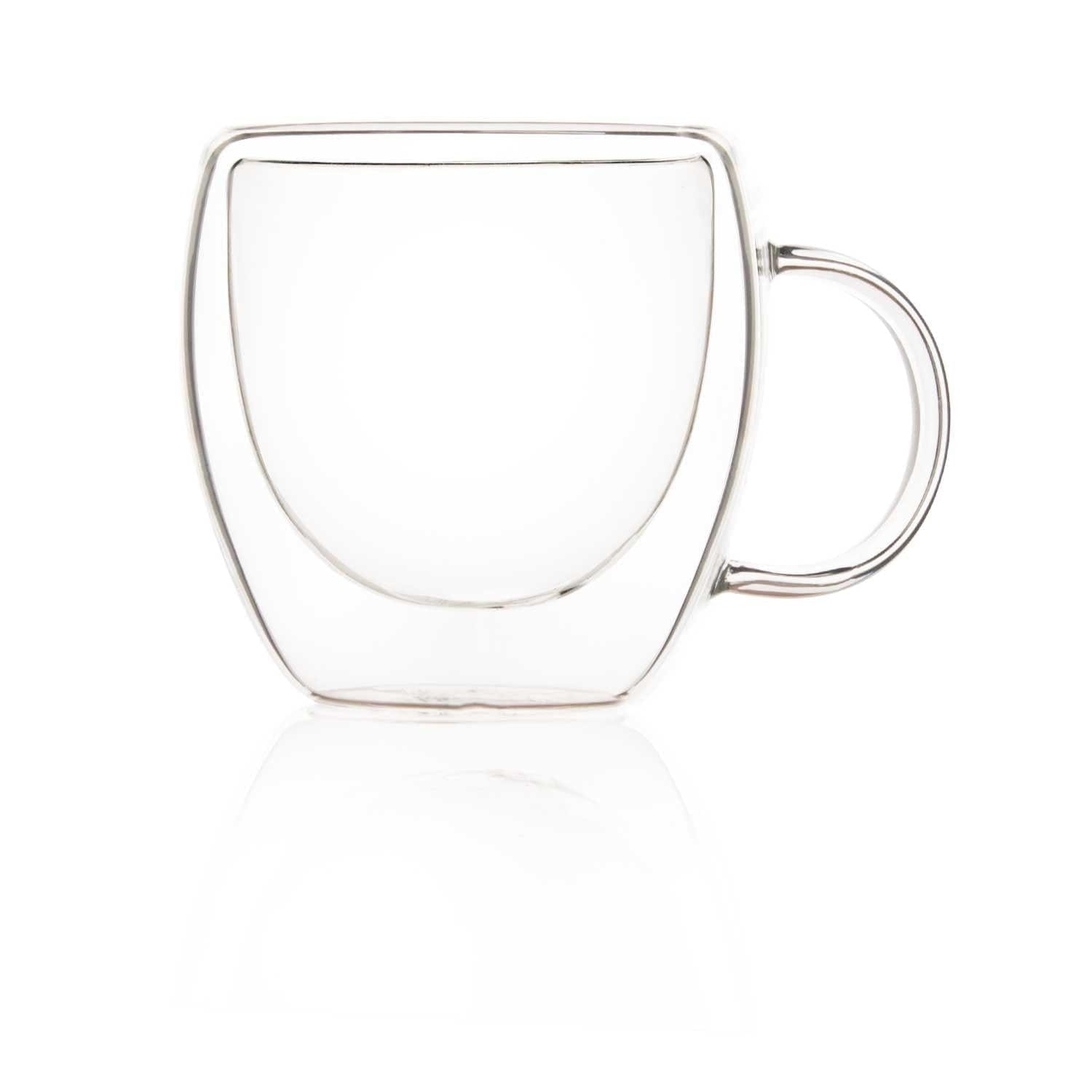 Double Wall Glass Culture Mugs (120 ml) (Pack of 4)