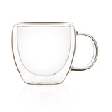 Double Wall Glass Cuppa Tea Mugs (150 ml) (Pack of 4)