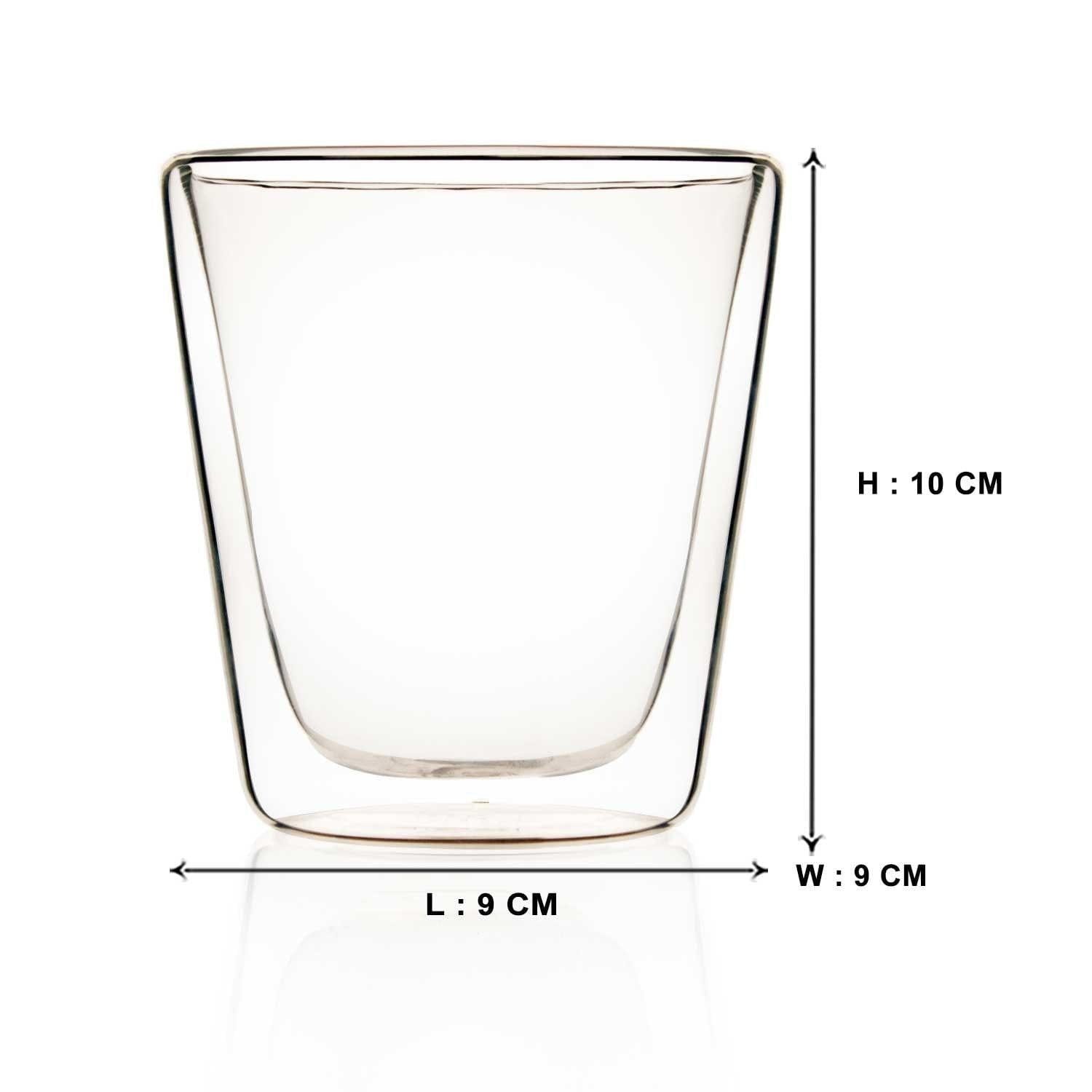 Double Wall Fantasia Glass (200 ml) (Pack of 4)