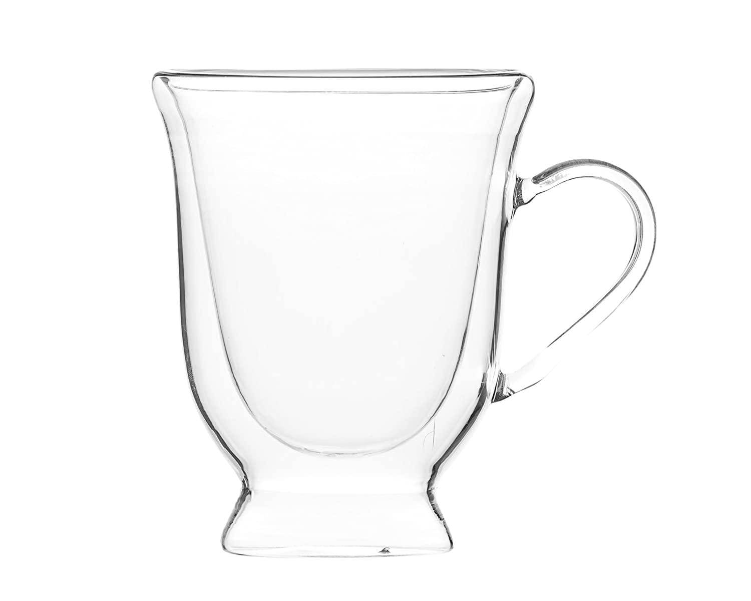 Double Wall Glass Fashionista Mug (200 ml) (Pack of 4)