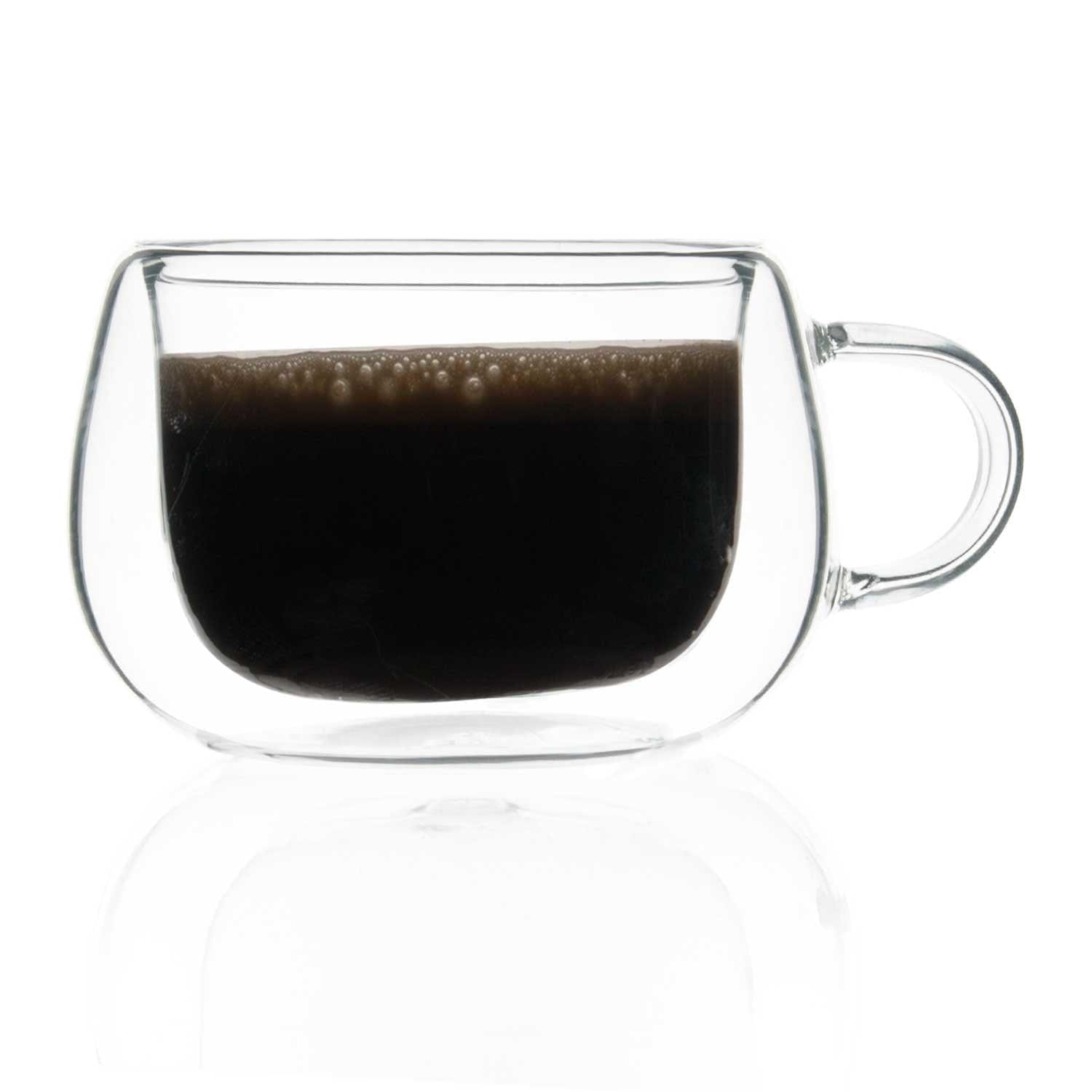 Double Wall Glass Mini Cappucino Mug (150 ml) (Pack of 4)