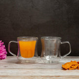 Double Wall Glass Passion Mugs (180 ml) (Pack of 4)