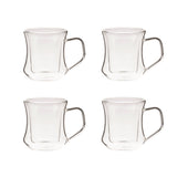 Double Wall Glass Passion Mugs (180 ml) (Pack of 4)