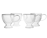 Double Wall Glass Sassy Glass Cup (300 ml) (Pack of 4)