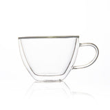 Double Wall Glass Tea Cups, 200 ml - Set of 4