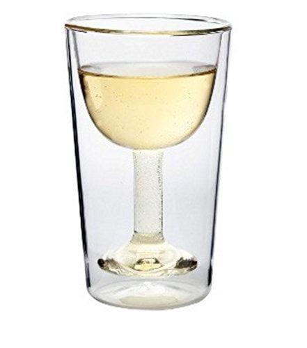 Double Wall Wine-Stein Glass (200 ml) (Pack of 2)
