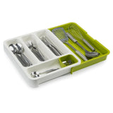 Drawer Organizer Expandable Cutlery Tray (Green & White)