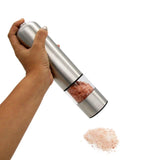 Premium Stainless Steel Electric Salt & Pepper Grinder Mill with LED Light