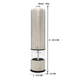 Premium Stainless Steel Electric Salt & Pepper Grinder Mill with LED Light