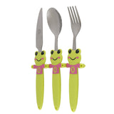 Funky Kids Cutlery Set - Fascinating Frog (3 Piece Set)