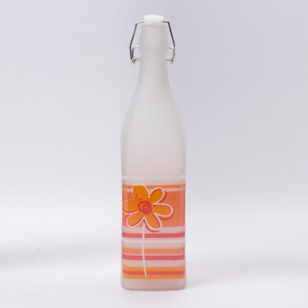 Opaque Glass Bottle with Cork (1000 ml) (Mix Colors)