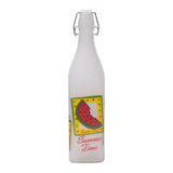 Frosted Summer Time Transparent Glass Bottle with Cork (1000 ml)