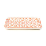 Glazed Sauve Saplings 7 Inch Rectangle Ceramic Plates (Set of 6)