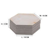 Designer Gold White Marble Tile 12 Coaster Set (Hexagon)