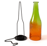 2-Tone Hanging Bottle Candle Stand - Green & Orange (Pack of 2)