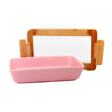 Ceramic Large Hot Server on Wooden Tray (Black)
