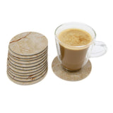 Designer Italian Marble Tile 12 Coaster Set (Round)