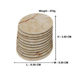 Designer Italian Marble Tile 12 Coaster Set (Round)