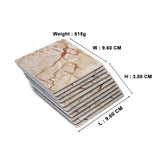 Designer Italian Marble Tile 12 Coaster Set (Square)