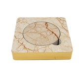 Designer Italian Marble Tile 6 Coaster Set with Holder (Round)