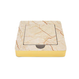 Designer Italian Marble Tile 6 Coaster Set with Holder (Square)