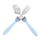 Funky Kids Cutlery Set - Ladybird (Blue) (2 Piece Set)