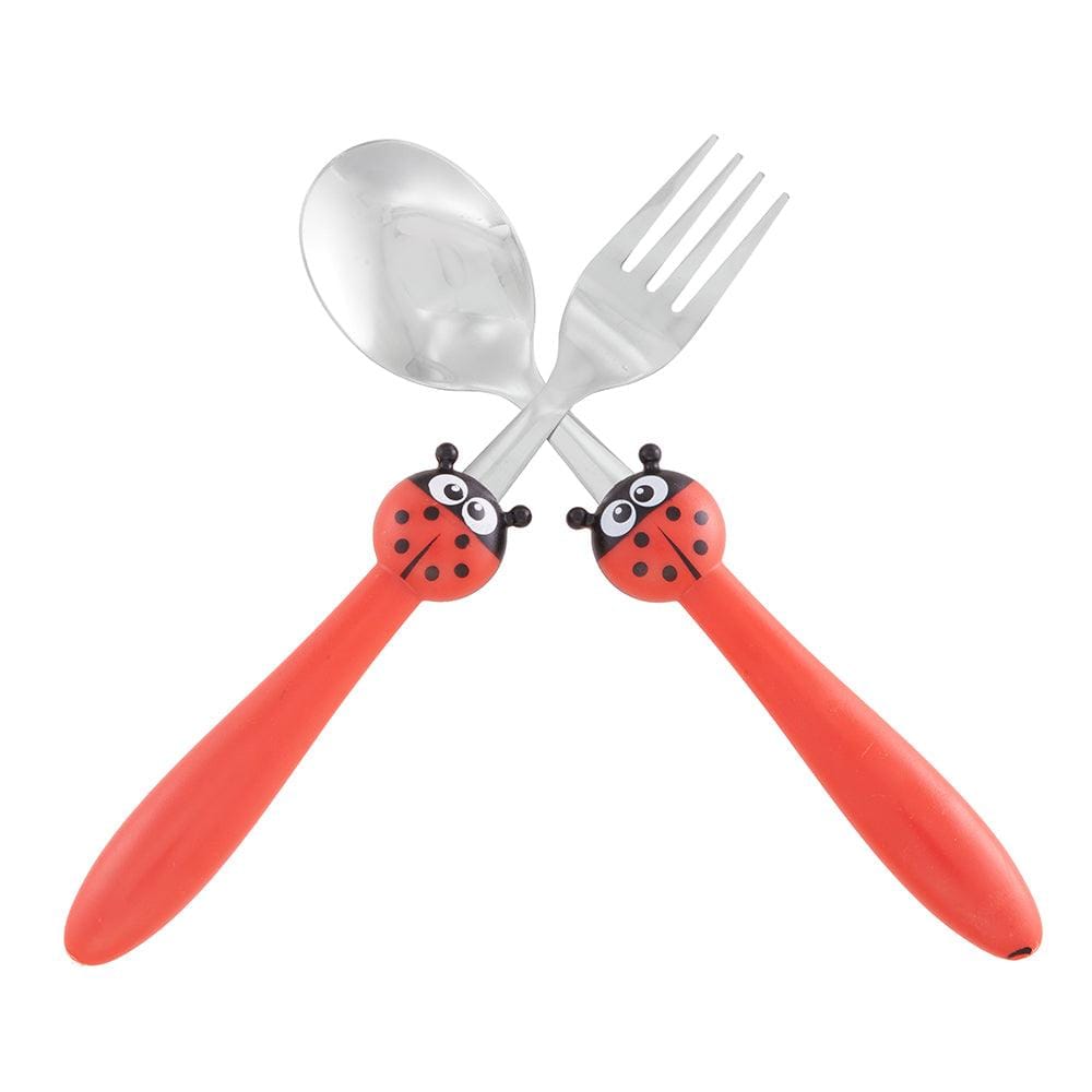 Funky Kids Cutlery Set - Ladybird (Red) (2 Piece Set)