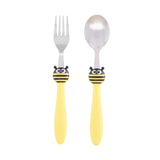 Funky Kids Cutlery Set - Bee (Yellow) (2 Piece Set)