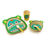 Kids 5 Piece Bamboo Fibre Eco-Friendly Meal Set - Crazy Chicken (Multicolor)